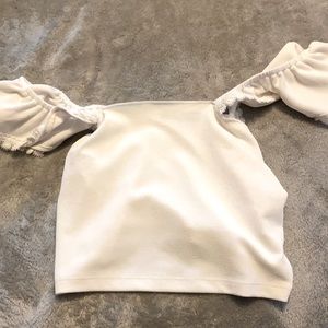 Of the shoulder crop top